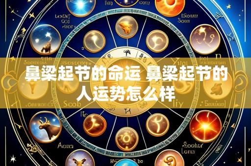 鼻梁起节的命运 鼻梁起节的人运势怎么样