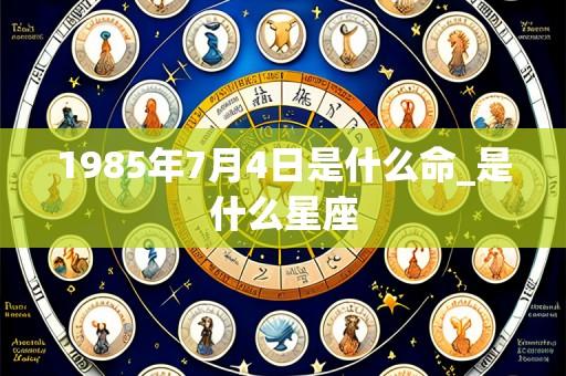 1985年7月4日是什么命_是什么星座