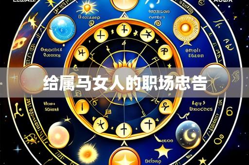 给属马女人的职场忠告