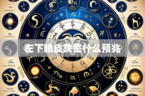 左下眼皮跳是什么预兆