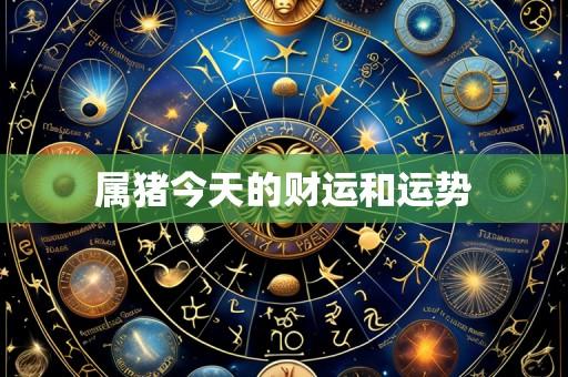 属猪今天的财运和运势