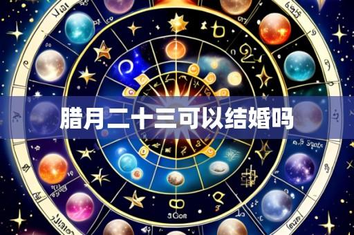 腊月二十三可以结婚吗