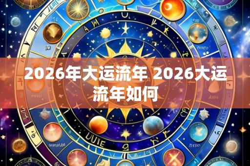 2026年大运流年 2026大运流年如何