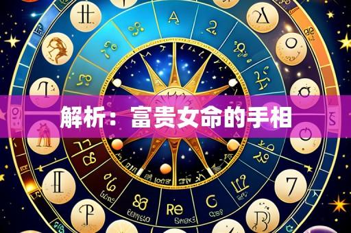 解析:富贵女命的手相