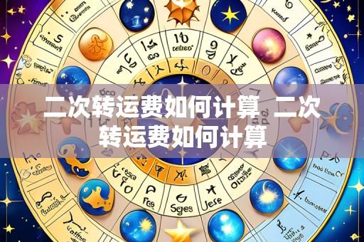 二次转运费如何计算  二次转运费如何计算