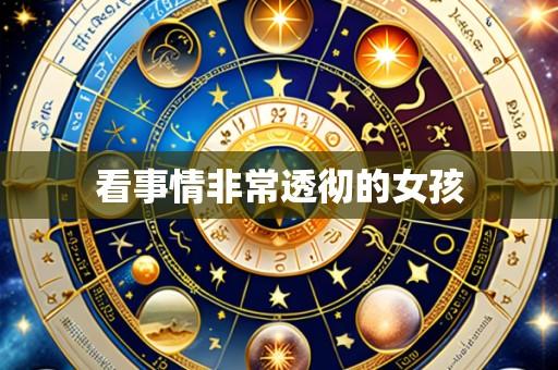 看事情非常透彻的女孩