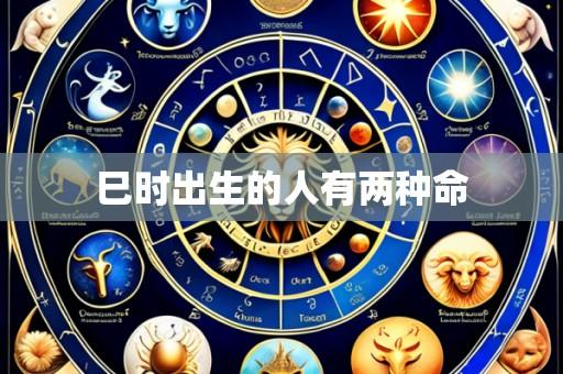 巳时出生的人有两种命