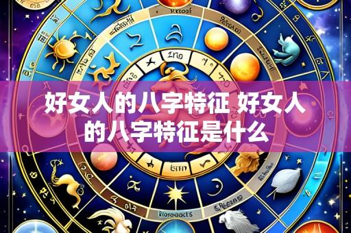好女人的八字特征 好女人的八字特征是什么