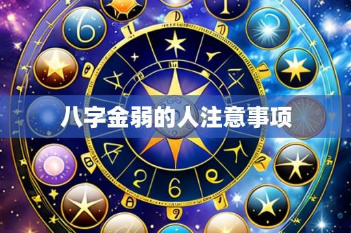 八字金弱的人注意事项