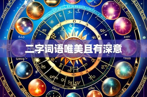 二字词语唯美且有深意