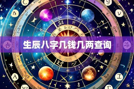 生辰八字几钱几两查询