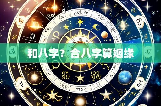 和八字?合八字算姻缘
