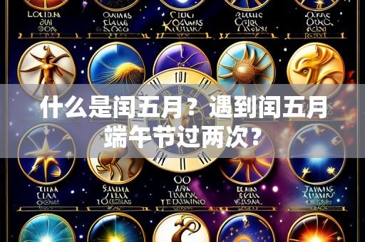 什么是闰五月?遇到闰五月端午节过两次?