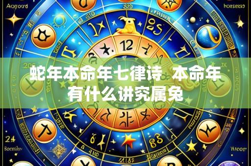 蛇年本命年七律诗 本命年有什么讲究属兔