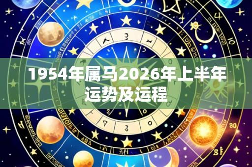 1954年属马2026年上半年运势及运程
