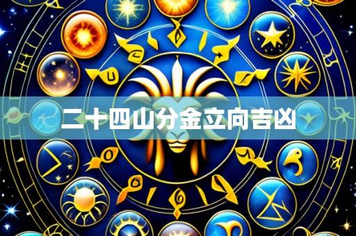 二十四山分金立向吉凶