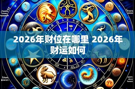 2026年财位在哪里 2026年财运如何