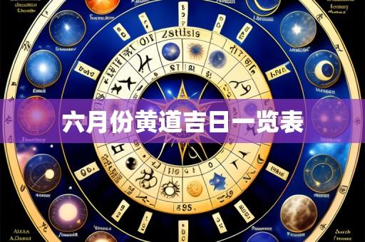六月份黄道吉日一览表