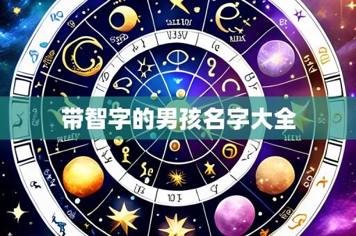 带智字的男孩名字大全