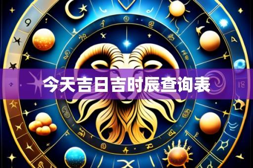 今天吉日吉时辰查询表
