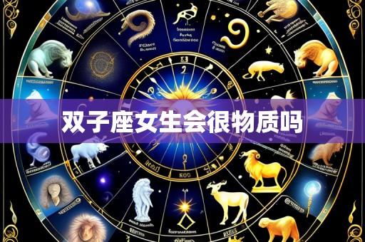 双子座女生会很物质吗