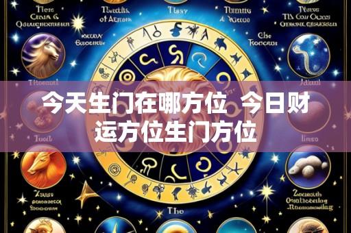 今天生门在哪方位  今日财运方位生门方位