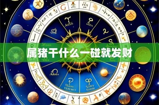 属猪干什么一碰就发财