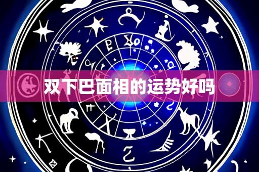 双下巴面相的运势好吗