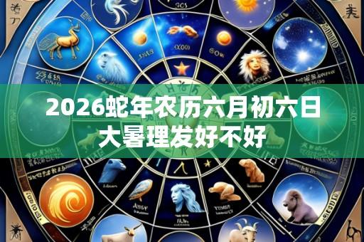 2026蛇年农历六月初六日大暑理发好不好