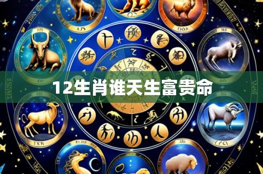 12生肖谁天生富贵命