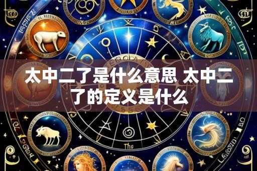 太中二了是什么意思 太中二了的定义是什么