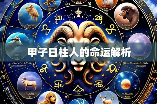 甲子日柱人的命运解析