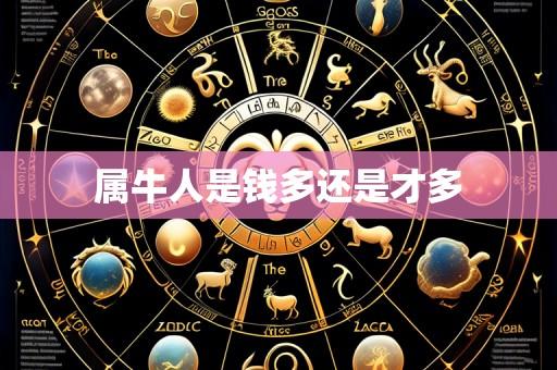 属牛人是钱多还是才多