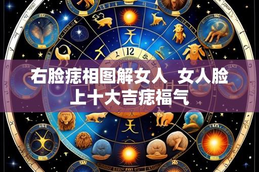 右脸痣相图解女人 女人脸上十大吉痣福气