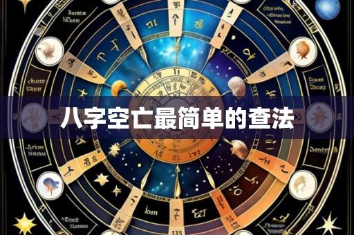 八字空亡最简单的查法