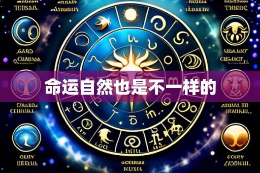 命运自然也是不一样的