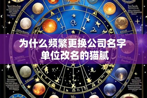 为什么频繁更换公司名字  单位改名的猫腻