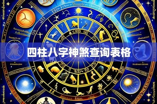 四柱八字神煞查询表格