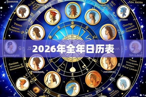 2026年全年日历表