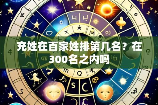 充姓在百家姓排第几名?在300名之内吗