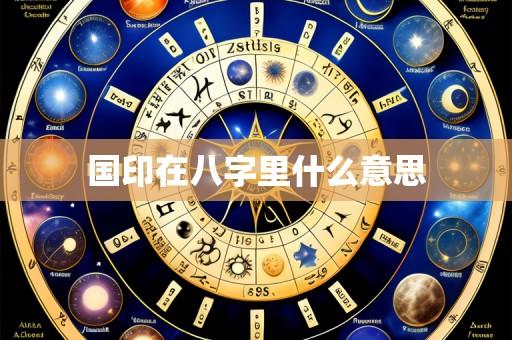 国印在八字里什么意思