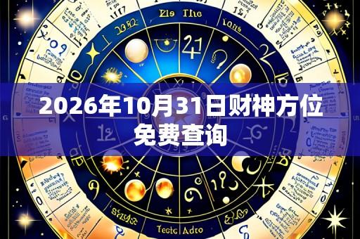 2026年10月31日财神方位免费查询