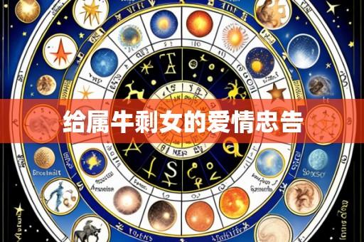 给属牛剩女的爱情忠告