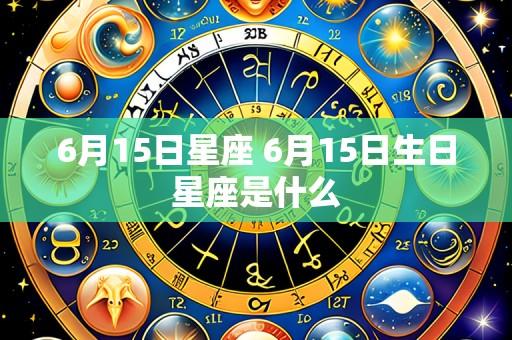 6月15日星座 6月15日生日星座是什么