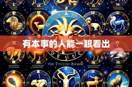 有本事的人能一眼看出