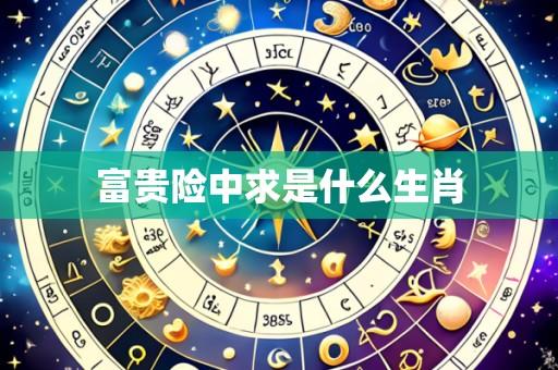富贵险中求是什么生肖