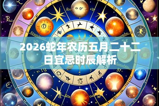 2026蛇年农历五月二十二日宜忌时辰解析