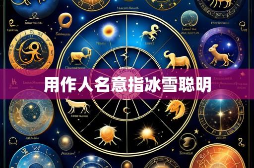 用作人名意指冰雪聪明