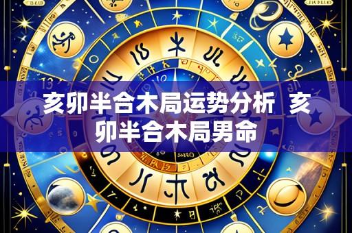 亥卯半合木局运势分析 亥卯半合木局男命