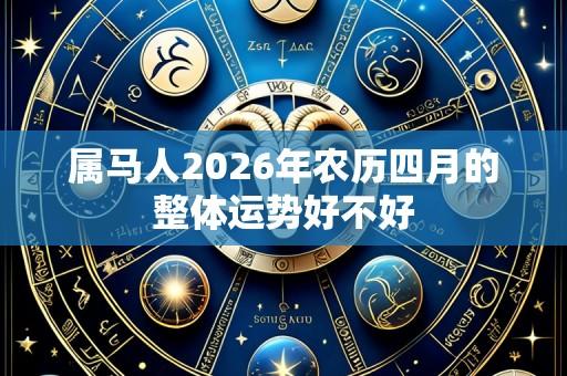 属马人2026年农历四月的整体运势好不好